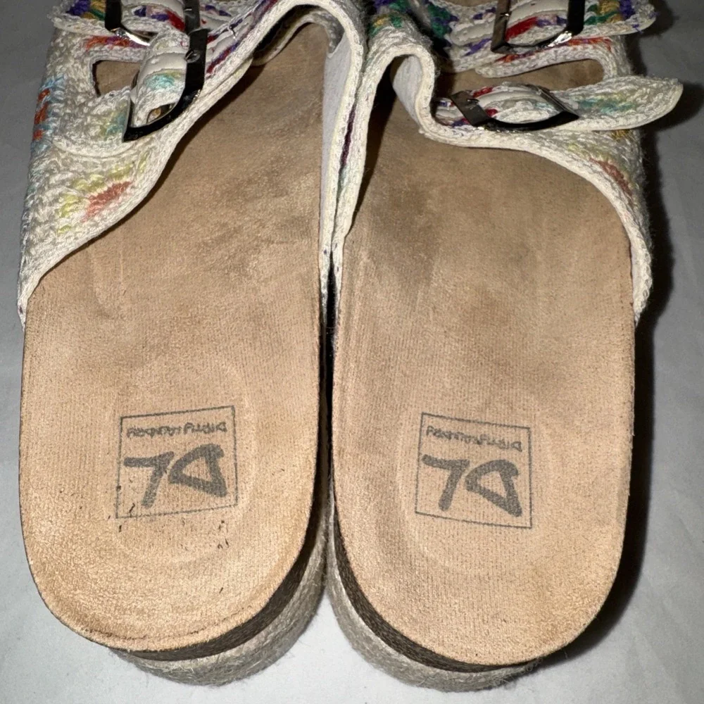 Dirty Laundry‎ Crochet Sandals Women Sz 10 Slip On Shoes Boho Hippie Platform